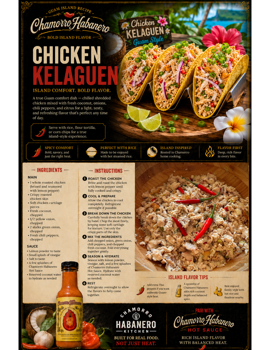 Roasted Chicken Kelaguen