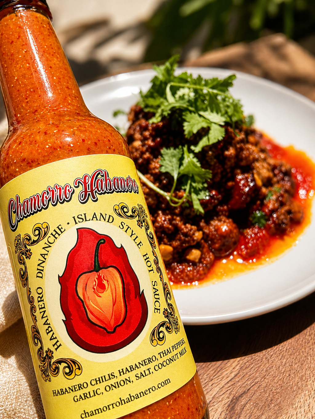 Chamorro Habanero Hot Sauce – Island Style Hot Sauce (10oz)