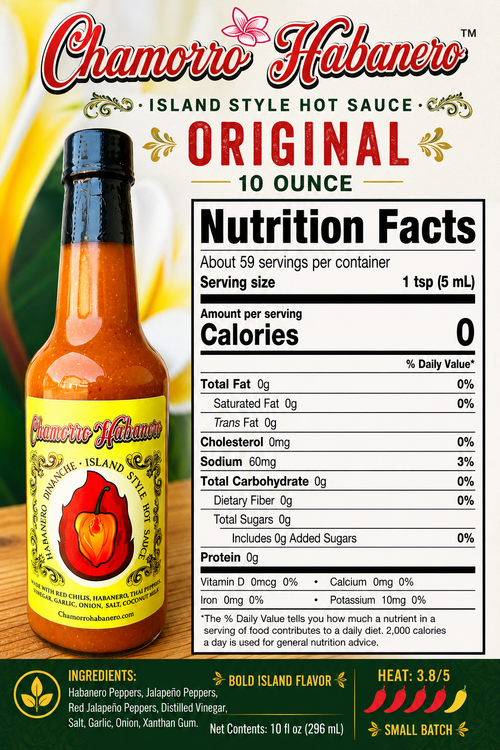 Chamorro Habanero Hot Sauce – Island Style Hot Sauce (10 ounce)